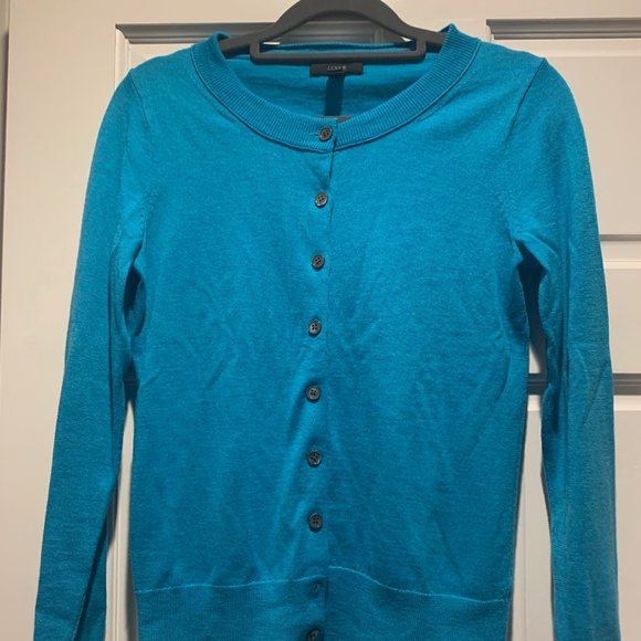 J. Crew Blue Merino Wool Sweater - Picture 1 of 3